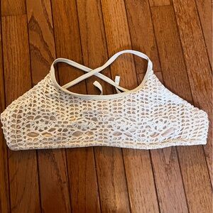 White Crochet Bikini Top